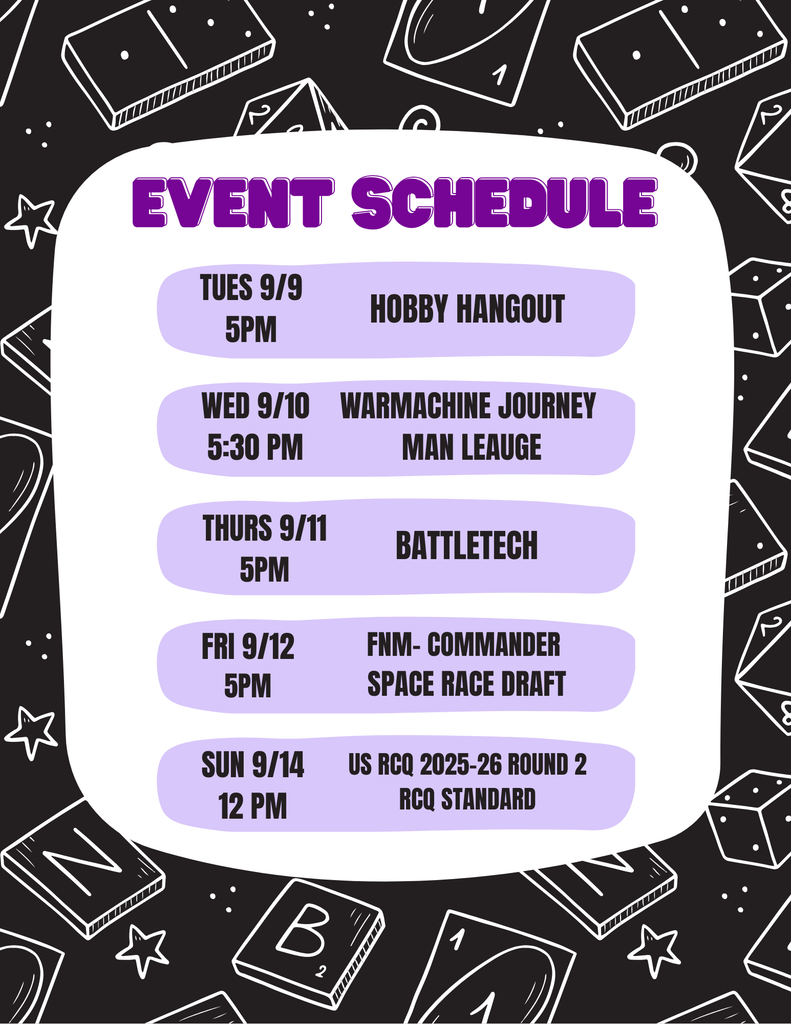 This Week at The Hidden Lair: September 9 – 14