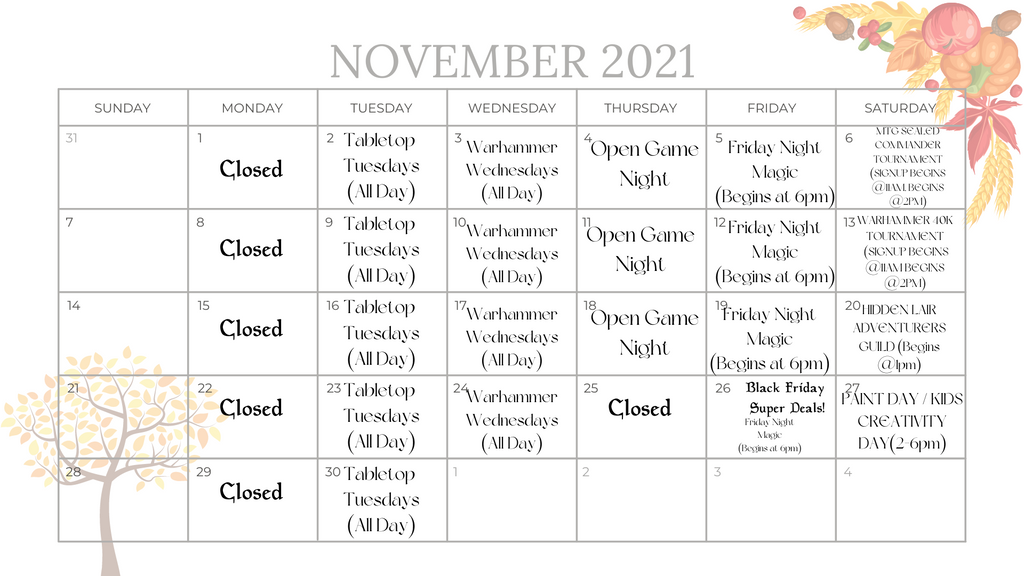 November Monthly Newsletter