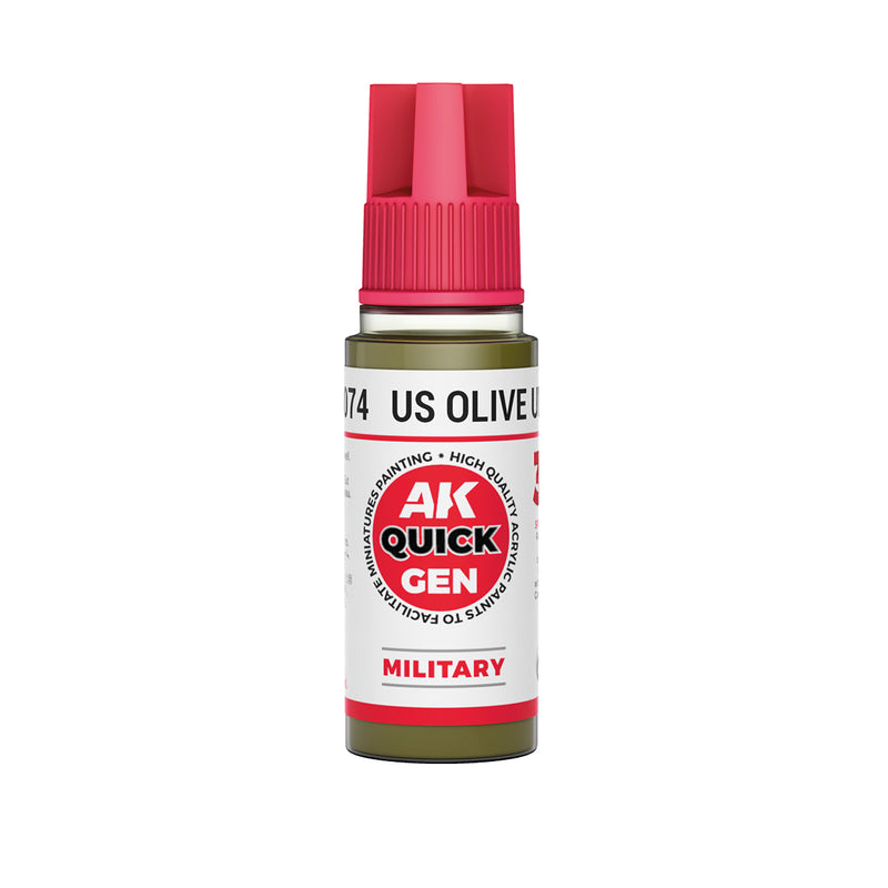 AK Interactive Quick Gen - Us Olive Uniform 18 ml
