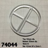 2 Inch Round Transparent Flight Stand w/ Tall Flight Peg (5 Bases, 5 Pegs) RPR 74044