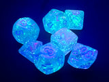 Wisteria / White: Nebula Mini-Polyhedral Dice Set (7's) CHX 20545