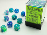 Waterlily / White: Festive 36d6 12mm Dice Block CHX 27946