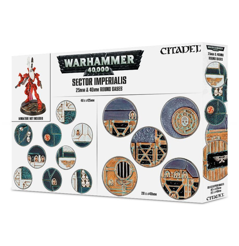 Sector Imperialis: 25 & 40Mm Round Bases GAW 66-92