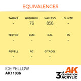3Gen Acrylics: Ice Yellow - Standard LTG AK-11036