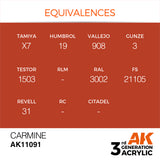 3Gen Acrylics: Carmine - Standard LTG AK-11091