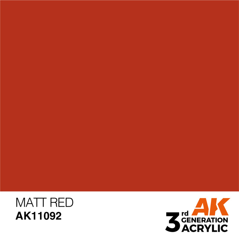 3Gen Acrylics: Matt Red - Standard LTG AK-11092
