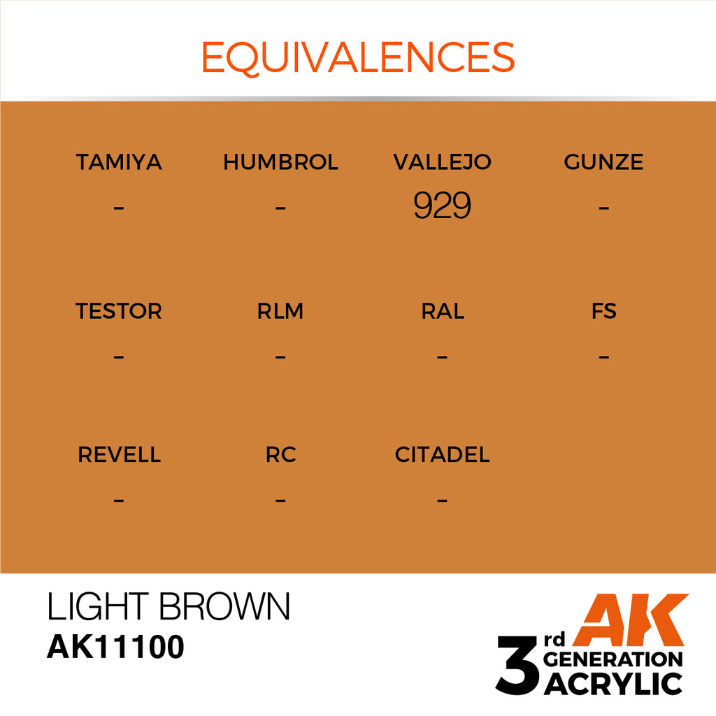 3Gen Acrylics: Light Brown LTG AK-11100