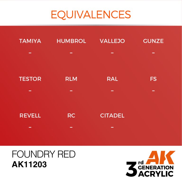 3Gen Acrylics: Foundry Red - Metallic LTG AK-11203