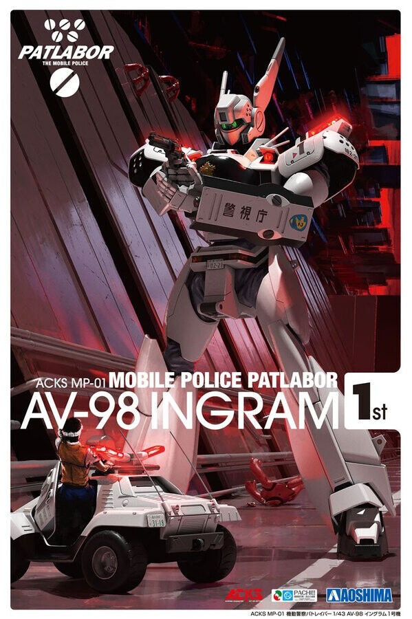 1/43 ACKS MP-01 Series Mobile Police Patlabor AV-98 Ingram Unit 1 LTG AOS-05758