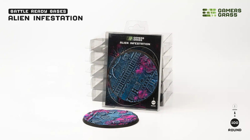 Battle Ready Bases - Alien Infestation: Round 100mm (x1) LTG GSG-GGB-AIR100