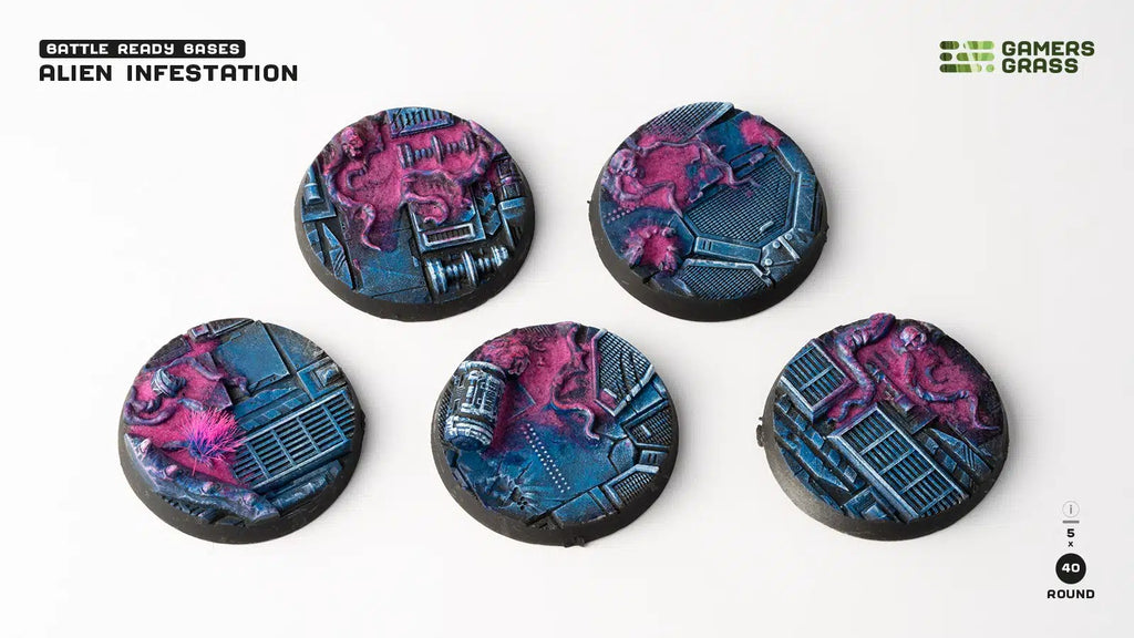 Battle Ready Bases - Alien Infestation: Round 40mm (x5) LTG GSG-GGB-AIR40