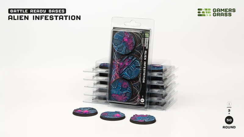 Battle Ready Bases - Alien Infestation: Round 50mm (x3) LTG GSG-GGB-AIR50