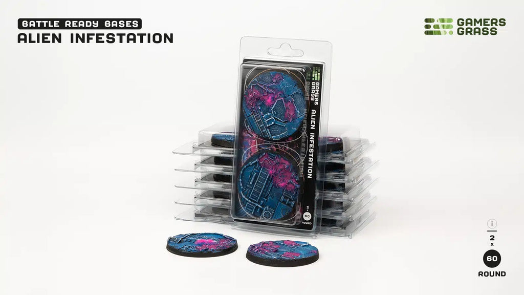 Battle Ready Bases - Alien Infestation: Round 60mm (x2) LTG GSG-GGB-AIR60