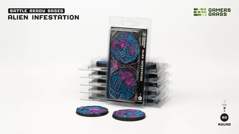Battle Ready Bases - Alien Infestation: Round 60mm (x2) LTG GSG-GGB-AIR60