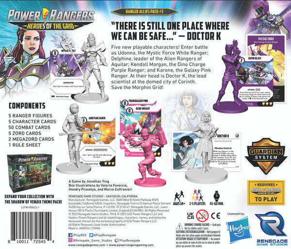 Power Rangers: Heroes of the Grid - Ranger Allies Pack #3 RGS 02545 The Hidden Lair Power Rangers: Heroes of the Grid - Ranger Allies Pack #3 RGS 02545 The Hidden Lair