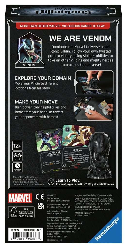 Marvel Villainous: We Are Venom Expansion RVN 60001988