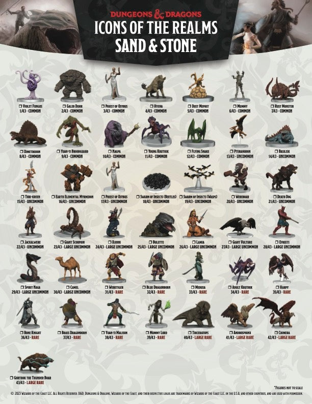 D&D Icons of the Realms: Sand & Stone Booster Brick (8ct) Set 26 WZK 96234