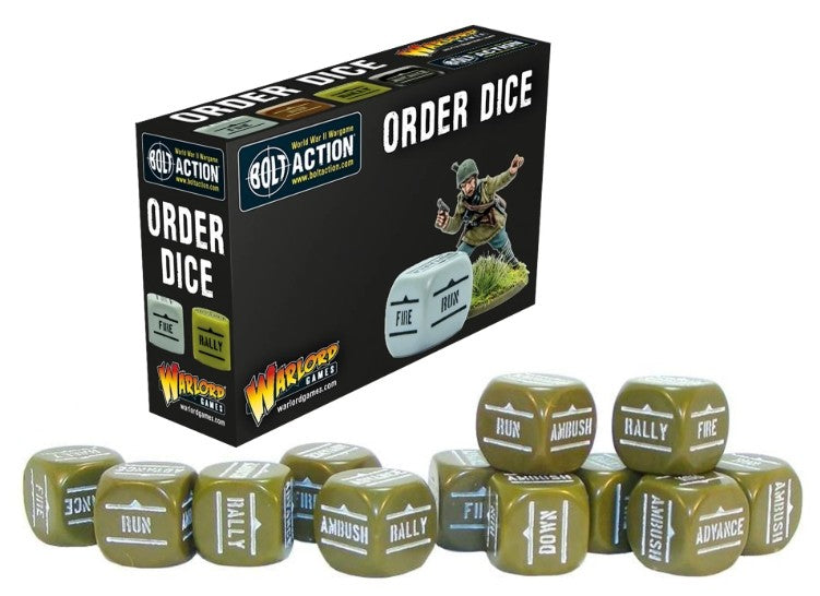 Bolt Action: Orders Dice Pack - Olive Drab