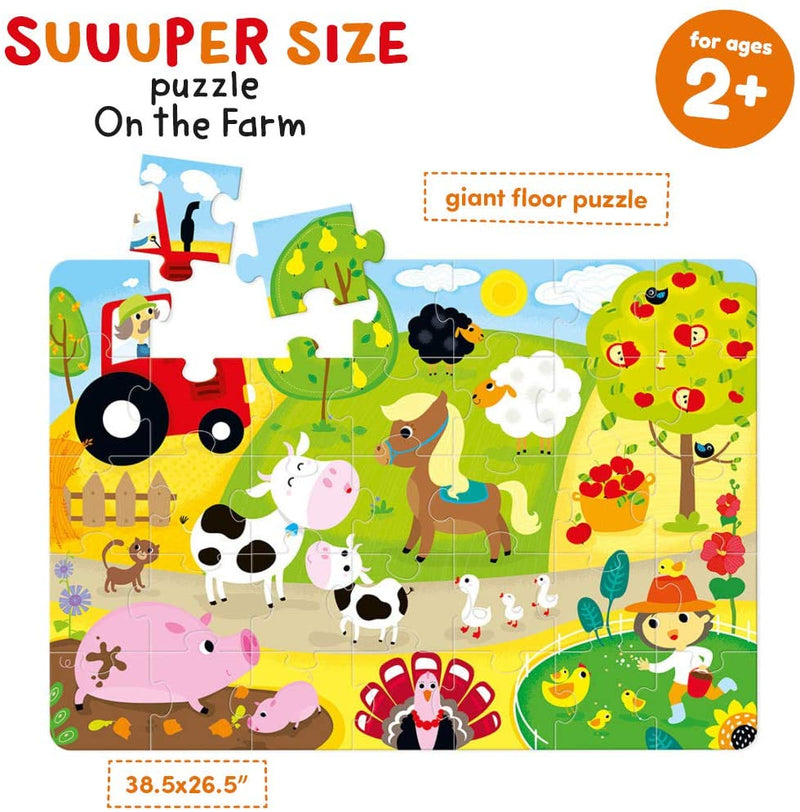 Suuuper Size Puzzle - On the Farm (for ages 2+) BPN 33676