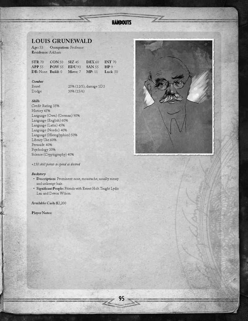 Call of Cthulhu RPG: Alone Against the Dark - Defying the Triumph of the Ice CHA 23154