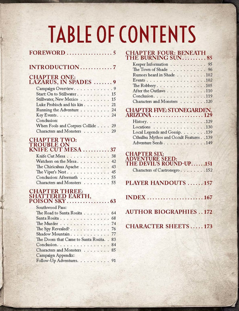 Call of Cthulhu RPG: Against the Mythos in the Down Darker Trails Setting - Shadows over Stillwater (Hardcover) CHA 23156-H