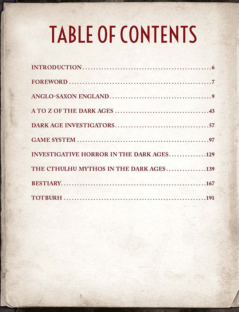 Call of Cthulhu RPG: Cthulhu Dark Ages - 3rd Edition (Hardcover) CHA 23165-H