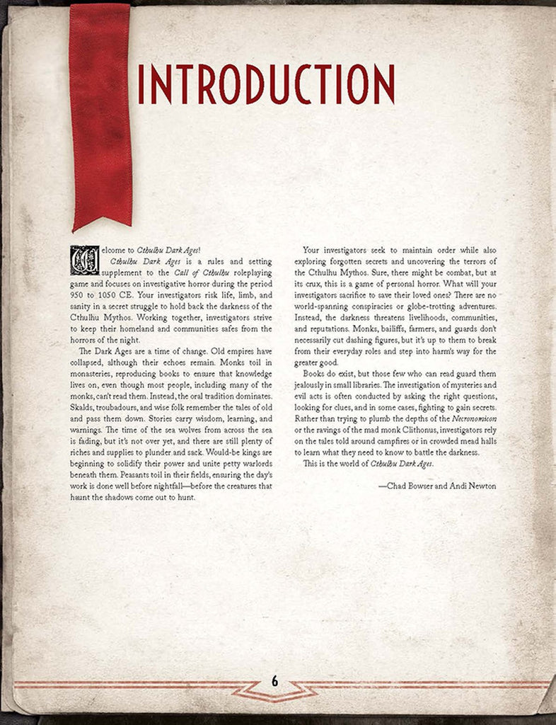 Call of Cthulhu RPG: Cthulhu Dark Ages - 3rd Edition (Hardcover) CHA 23165-H