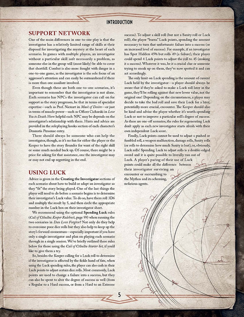 Call of Cthulhu RPG: Does Love Forgive? CHA 23172