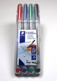 Water Soluble 4-Pack Markers (1 each Red, Blue, Green, and B CHX 03154