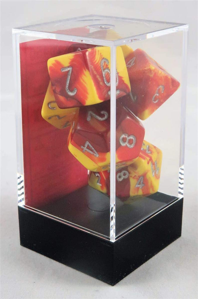Red-Yellow / Silver: Gemini Polyhedral Dice Set (7's) CHX 26450