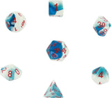 Astral Blue / White: Gemini Polyhedral Dice Set (7's) CHX 26457