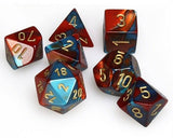 Red-Teal / Gold: Gemini Polyhedral Die Set (7's) CHX 26462