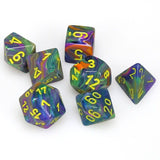 Rio / Yellow: Festive Polyhedral Dice Set (7's) CHX 27449