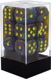 Rio / Yellow: Festive 12d6 16mm Dice Set CHX 27649