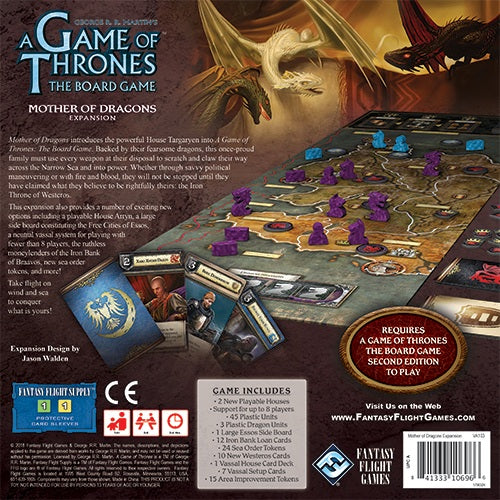 Fantasy Flight Games: A Game of Thrones Board Game - Mother of Dragons FFG VA103