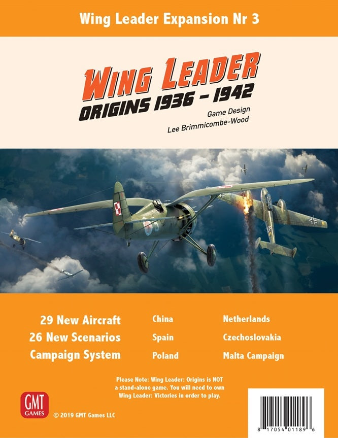 Wing Leader: Origins 1936 - 1942 Expansion GMT 1919