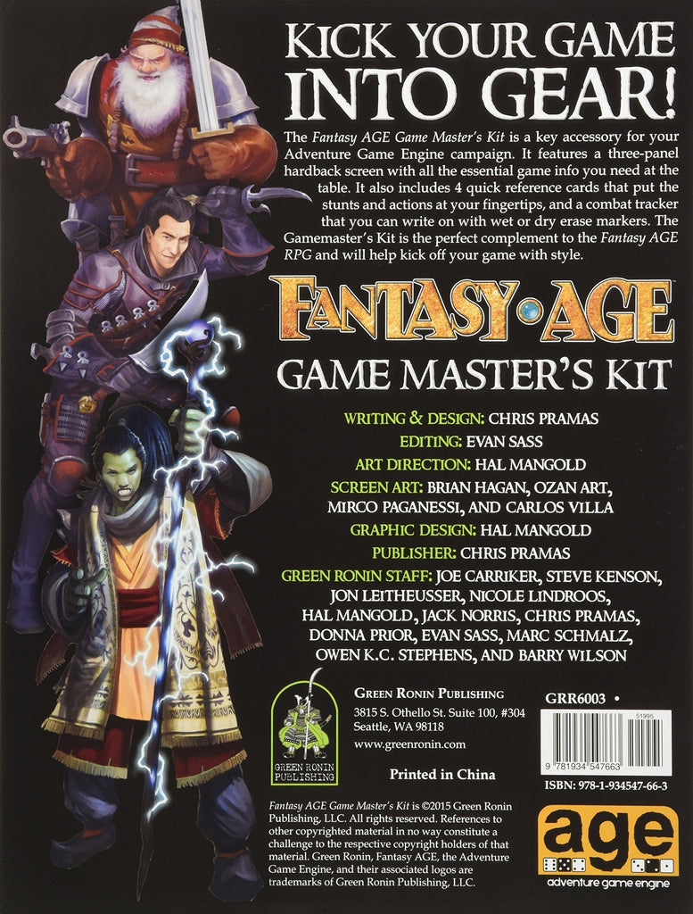 Fantasy AGE RPG: Game Master's Kit GRR 6003