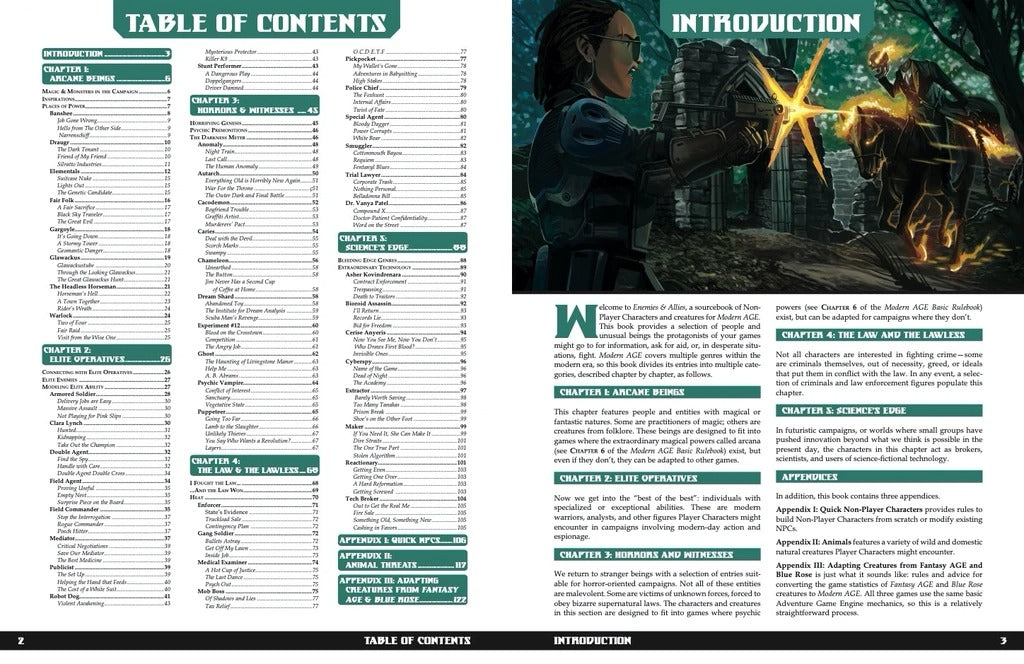 Modern AGE RPG: Enemies & Allies - Non-Player Characters and Creatures GRR 6305