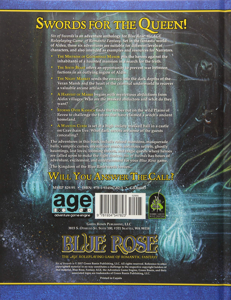 Blue Rose: Six of Swords - Adventures in the World of Aldea GRR 6503