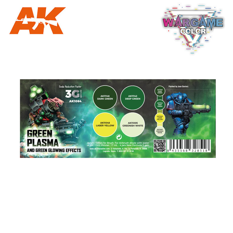 3Gen Acrylics: Wargame Color Set - Green Plasma and Glowing Effect LTG AK-1064