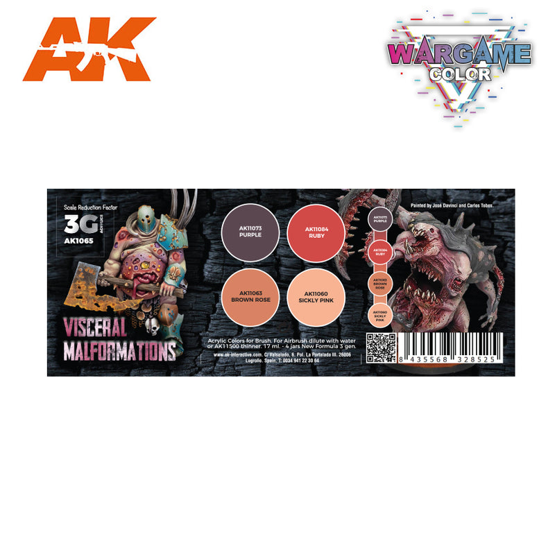 3Gen Acrylics: Wargame Color Set - Visceral Malformations LTG AK-1065