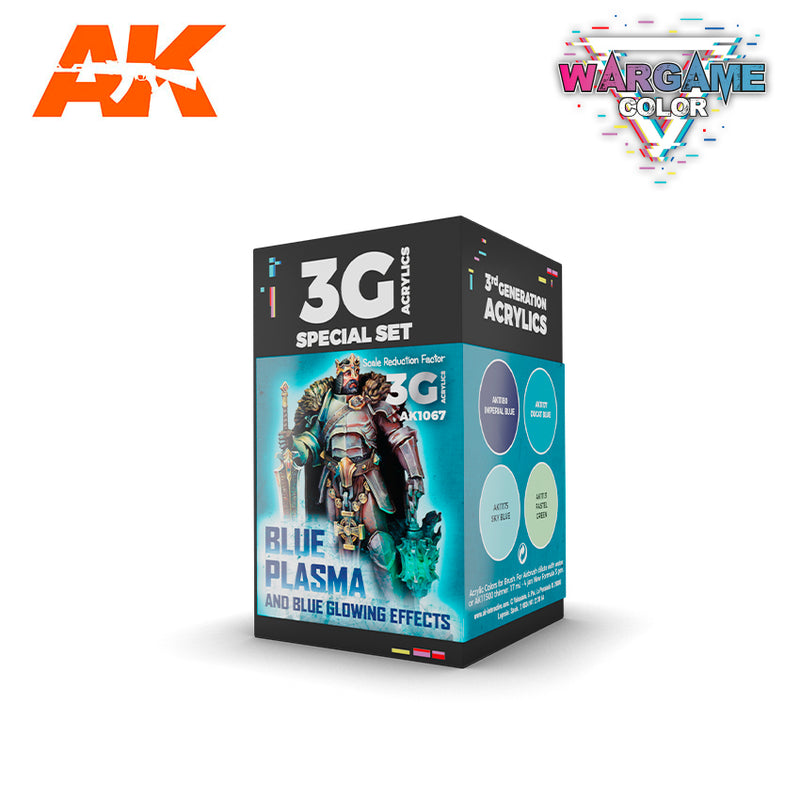 3Gen Acrylics: Wargame Color Set - Blue Plasma and Glowing Effects LTG AK-1067