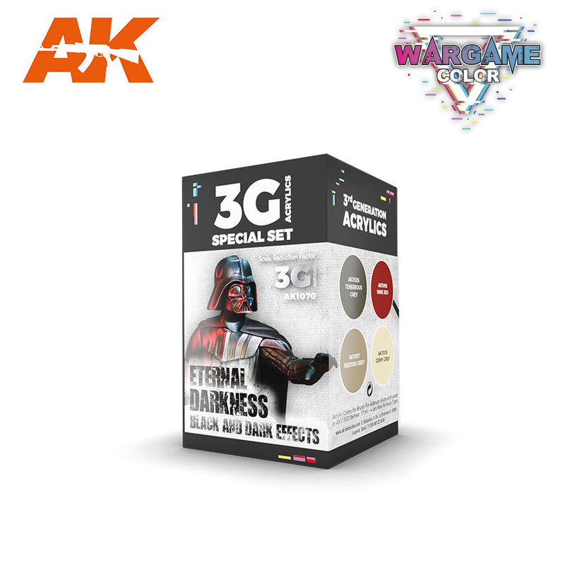 3Gen Acrylics: Wargame Color Set - Eternal Darkness LTG AK-1070