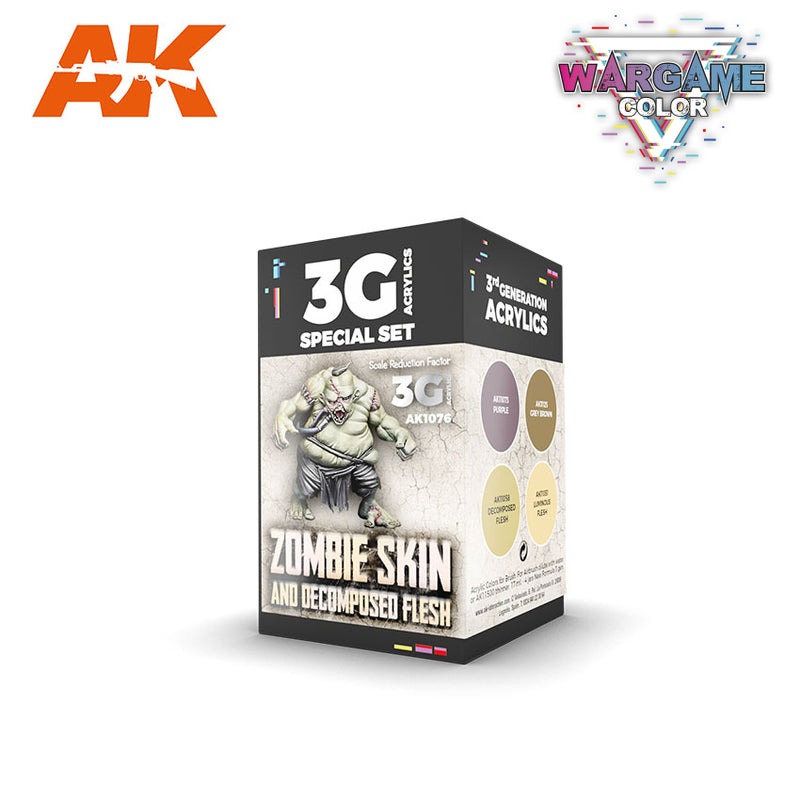 3Gen Acrylics: Wargame Color Set - Zombie Skin LTG AK-1076
