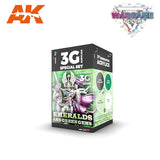 3Gen Acrylics: Wargame Color Set - Emeralds and Green Gems LTG AK-1078