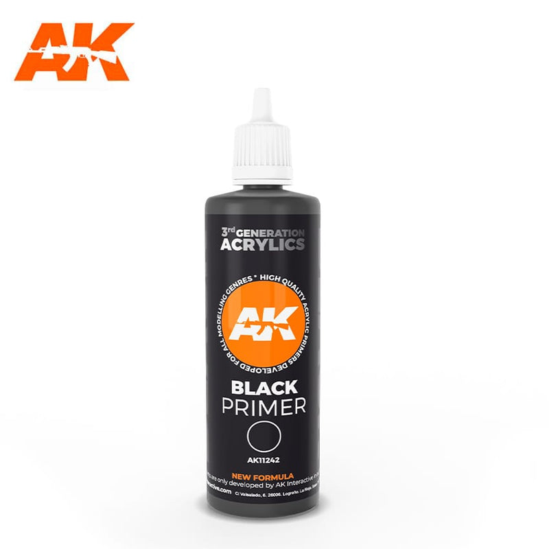 3Gen Acrylics: Black Primer 100ml LTG AK-11242