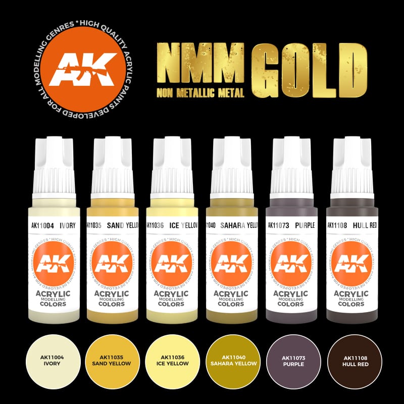3Gen Acrylics: NMM (Non Metallic Metal) Gold LTG AK-11606