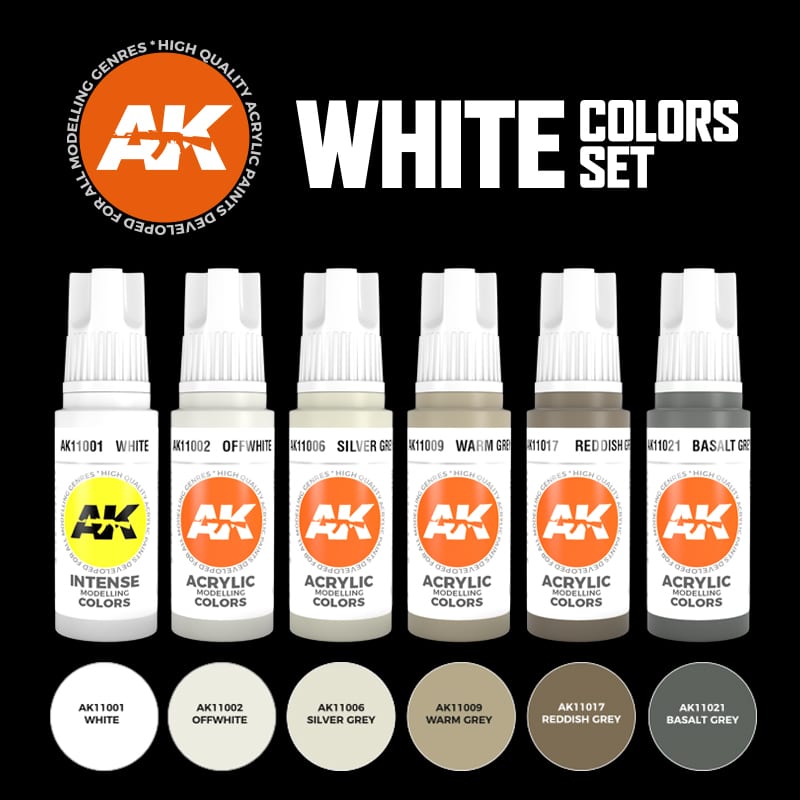 3Gen Acrylics: White Colors Set LTG AK-11609