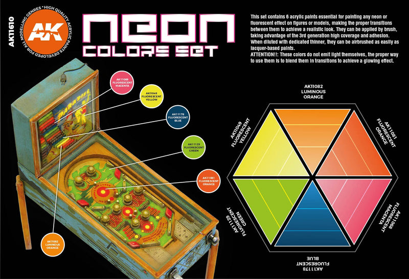 3Gen Acrylics: Neon Colors Set LTG AK-11610A