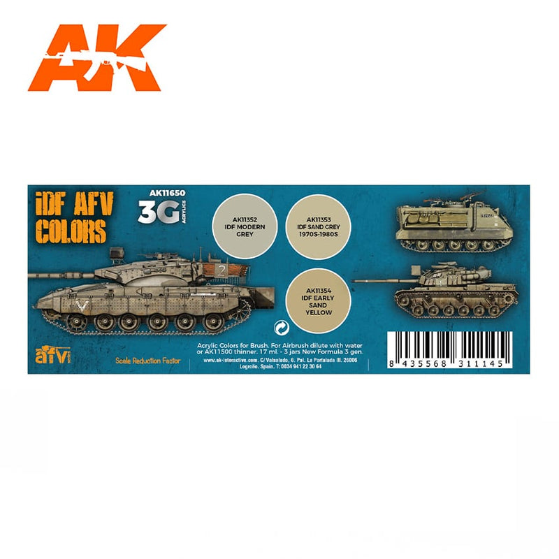 3Gen Acrylics: IDF AFV Colors LTG AK-11650